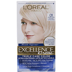 Excellence Creme Permanent Hair Color - # 01 Extra Light Natural Ash Blonde