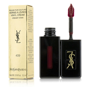 Yves Saint Laurent Rouge Pur Couture Vernis A Levres Vinyl Cream Creamy Stain - # 409 Burgundy Vibes --5.5ml-0.18oz By Yves Saint Laurent
