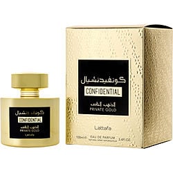 Lattafa Confidential Private Gold By Lattafa Eau De Parfum Spray 3.4 Oz